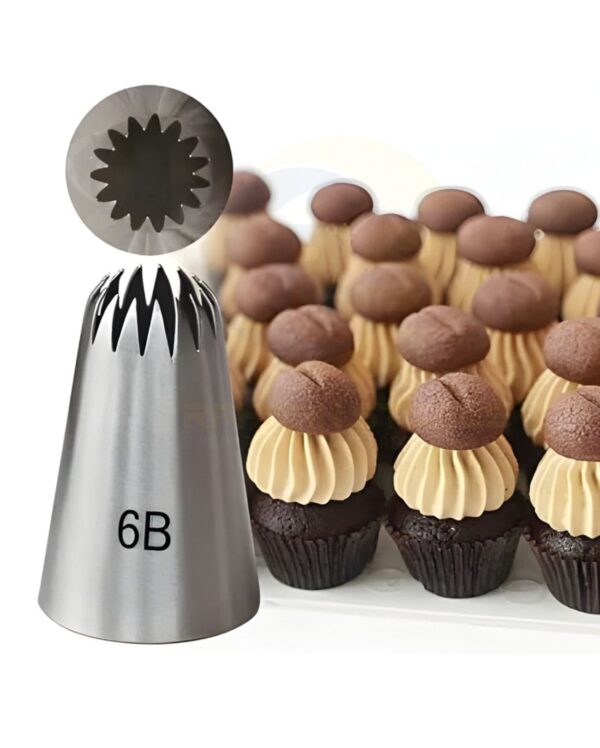 6B Cake Icing Nozzle - Stainless Steel
