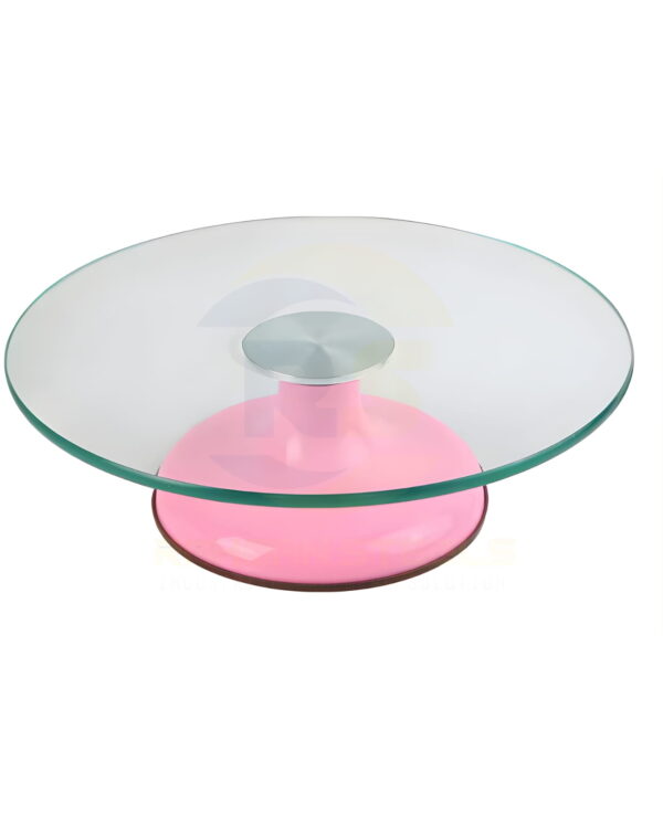 Glass top turn table