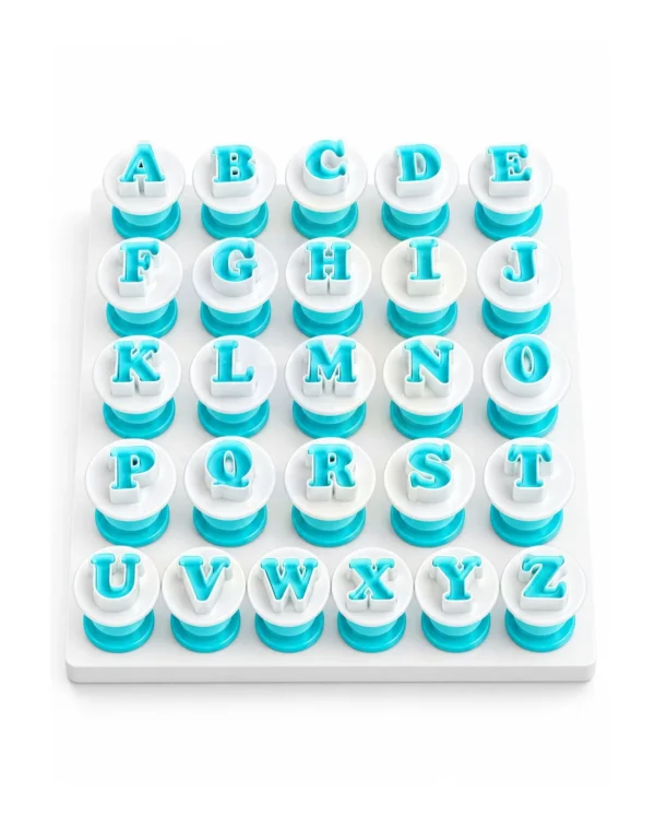 Alphabet Cookie Cutters – A to Z with Plunger