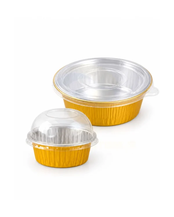 Foil Containers Yellow - Round 150ml & 500ml